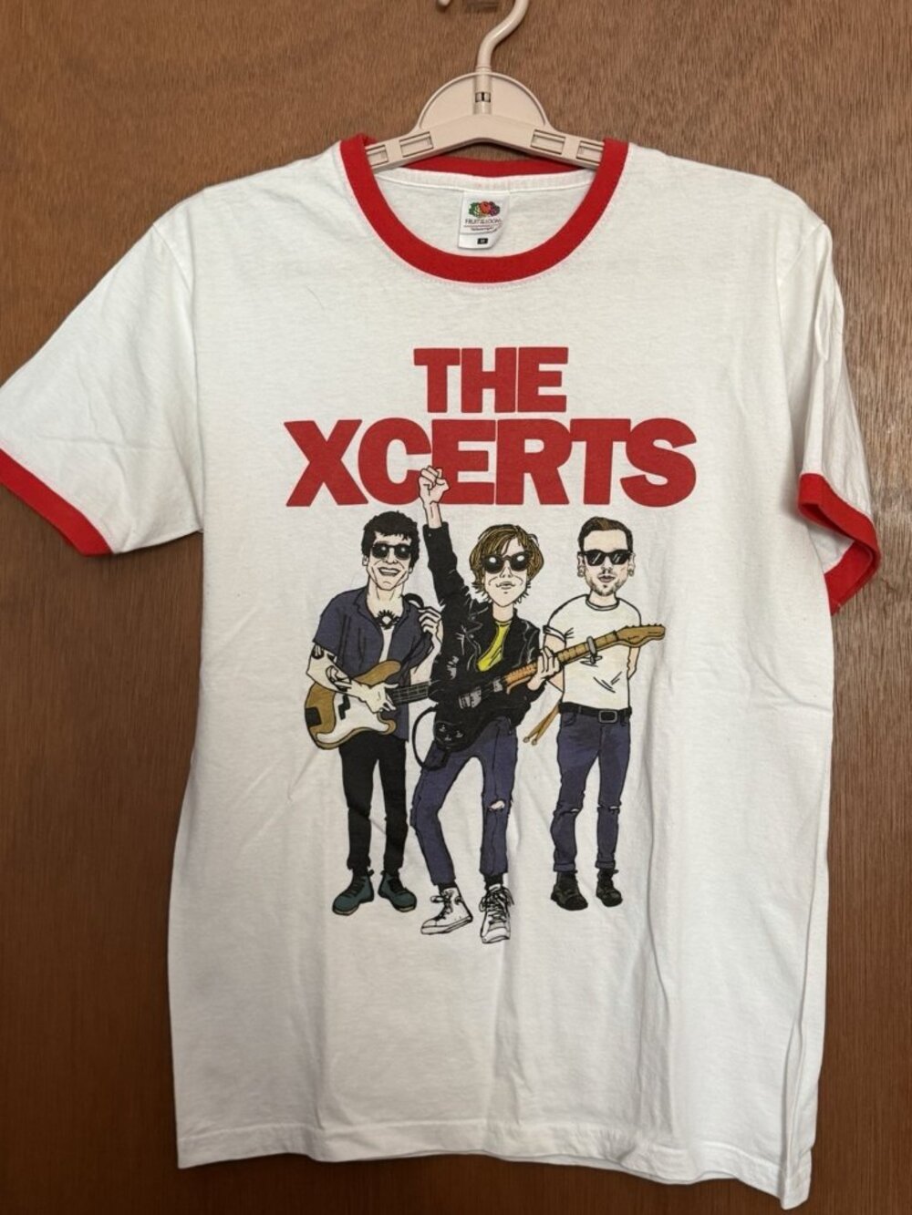The Xcerts Red White Caricature T-Shirt Scottish Alternative Rock FLAW